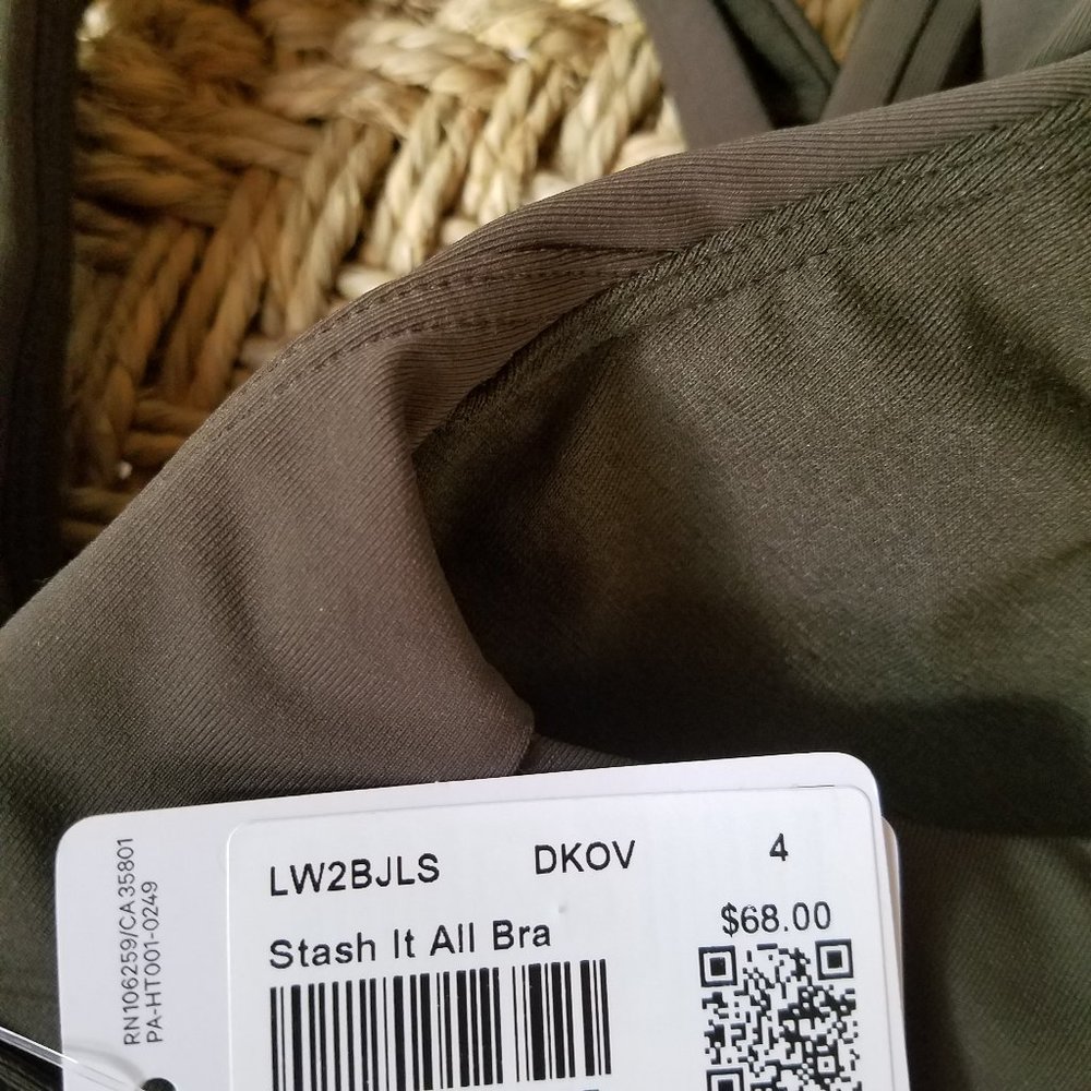 Stash It All Bra NWT Lululemon Dark olive green - Picture 5 of 7